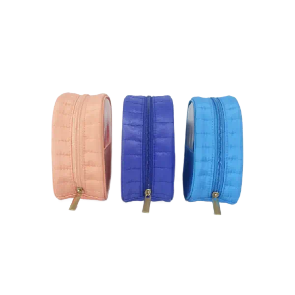 oval cosmetic bag with clear window multi-colored makeup bag_4